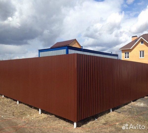 Забор из профнастила под ключ