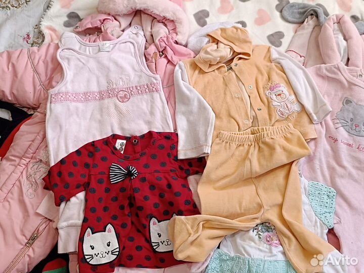 Вещи пакетом на девочку 62 68 74