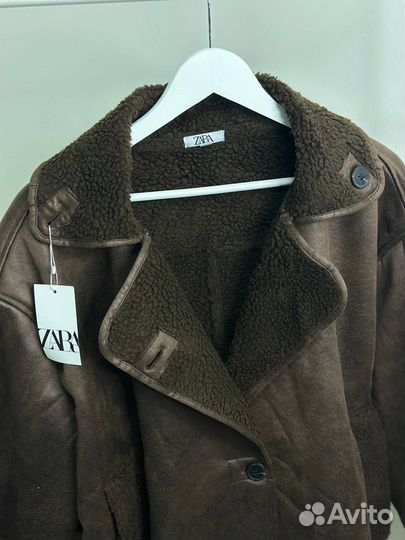 Дубленка zara, размер L