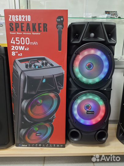 Мощная Bluetooth колонка ZQS 8210+ микрофон
