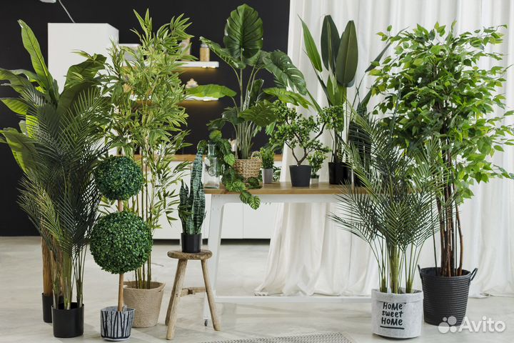 Искусственные цветы, искусственные деревья новые