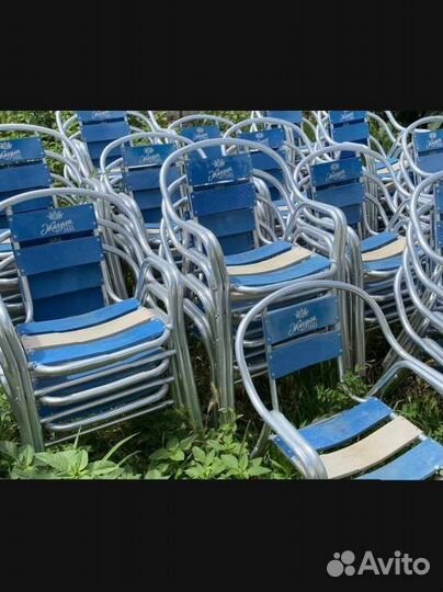 Стул нержавейка/полимер,для летнего кафе,сада,дачи