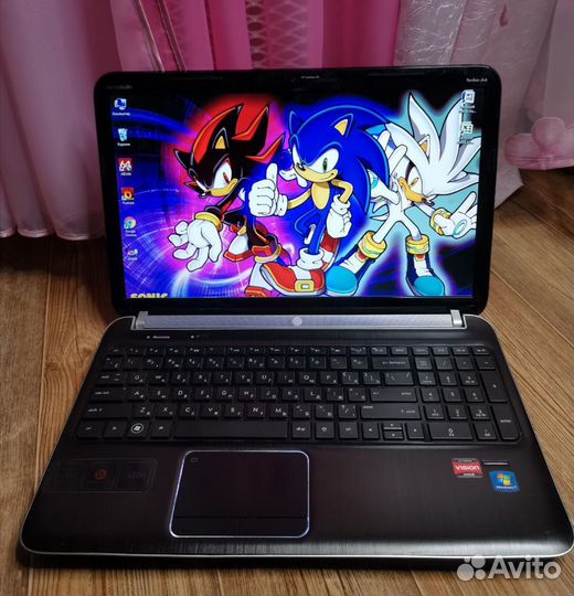 Отличный hp dv6 metall na SSD+750gb