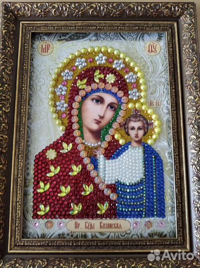 Иконы из страз ручной работы