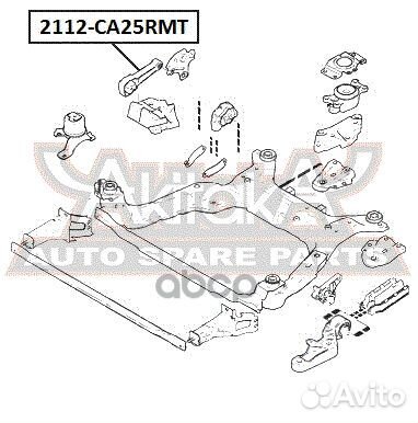 Подушка коробки скоростей MT 2112CA25RMT asva