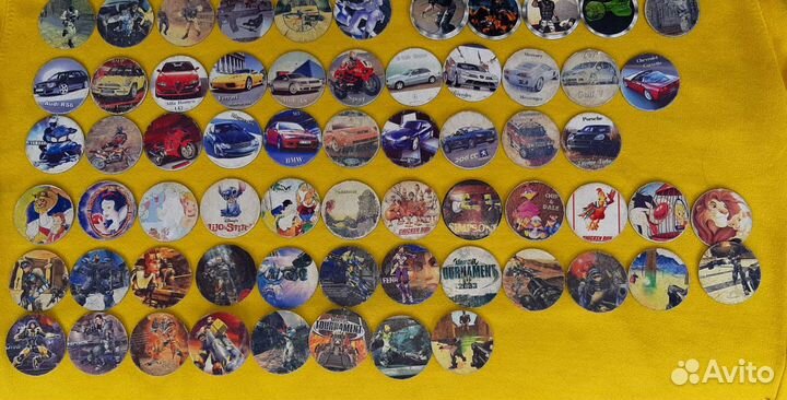 Фишки, кэпсы, сотки(1) Цена за все 84 шт