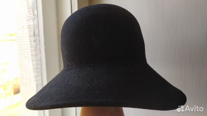 Шляпа женская фетровая черная р. 55