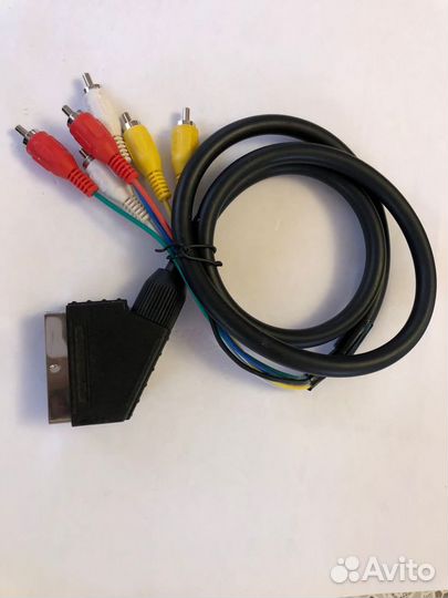 Кабель scart-6RCA. Длина 1 м