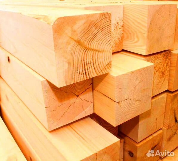 Строганный брус камерная сушка 90х90х6000мм, сосна