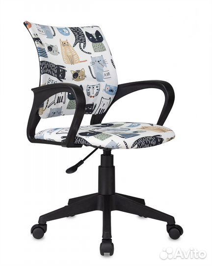 Кресло детское Бюрократ burokids 1 мультиколор кот