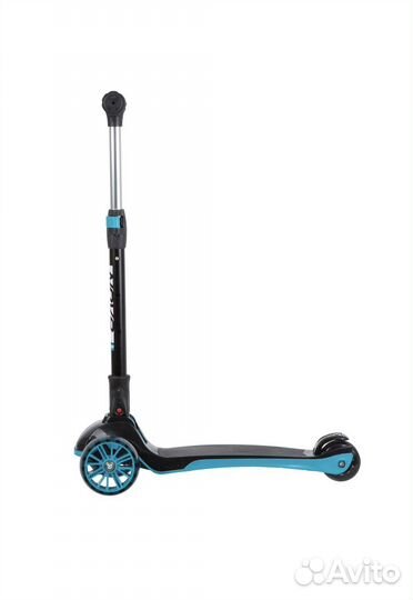 Самокат Novatrack rainbow Basic Black,голубой