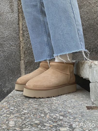 UGG Mini Platform Beige женские (Арт.4333)