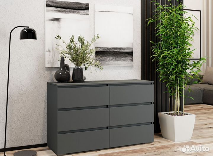 Комод Idea новый в цвете графит