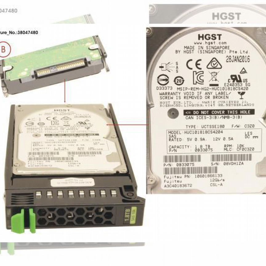 [10601866133] Жесткий Диск Fujitsu 1.8tb 10601866133 A3c40183672