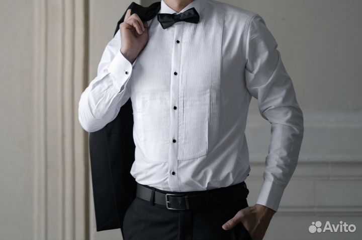 Рубашка мужская белая S 37-38
