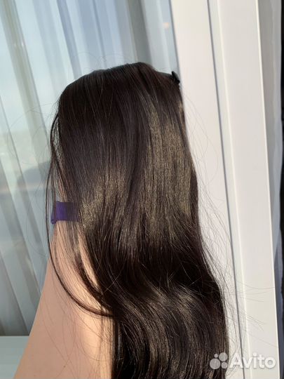 Темно-каштановый накладной хвост