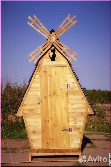 Дачный туалет деревянный ART127