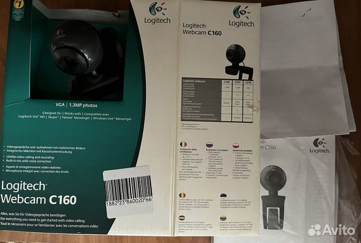 Web камера logitech с микрофоном для компьтера