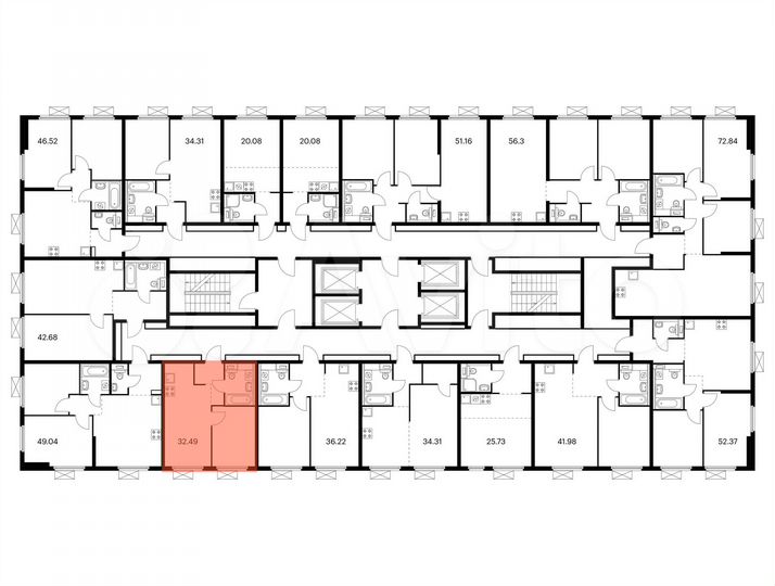 1-к. квартира, 32,5 м², 20/33 эт.