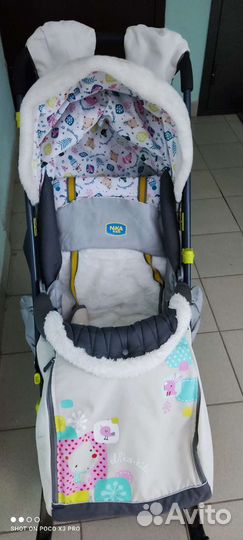 Детские санки коляска с колесами бу ника