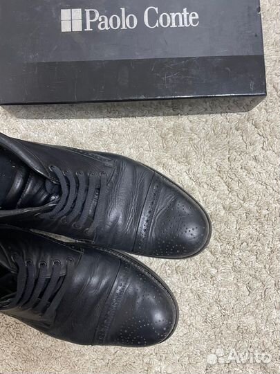 Ботинки кожаные мужские Poulo Conte