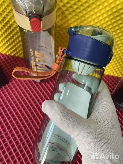 Бутылка для воды спортивная пластиковая 500мл