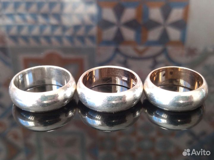 Серебряное кольцо 875 пробы