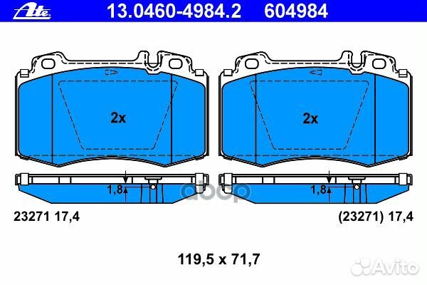 Колодки тормозные дисковые передн, mercedes-BEN