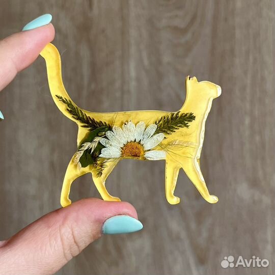 Брошь кошка