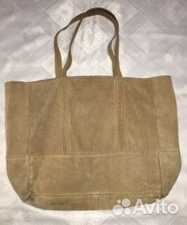 Mango Сумка женская, натуральная замша, большая