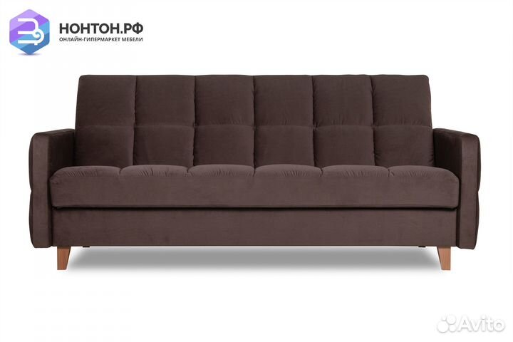 Диван книжка Ригдом коричневый