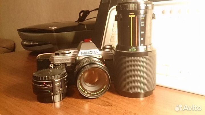Minolta X370 с объективами и конвертером, комплект