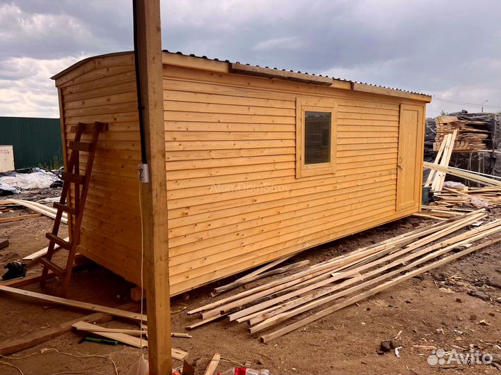 Бытовка деревянная утепленная с электрикой
