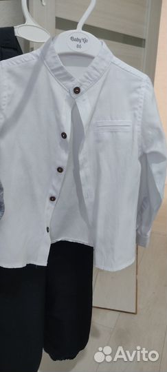 Рубашка белая на мальчика 98