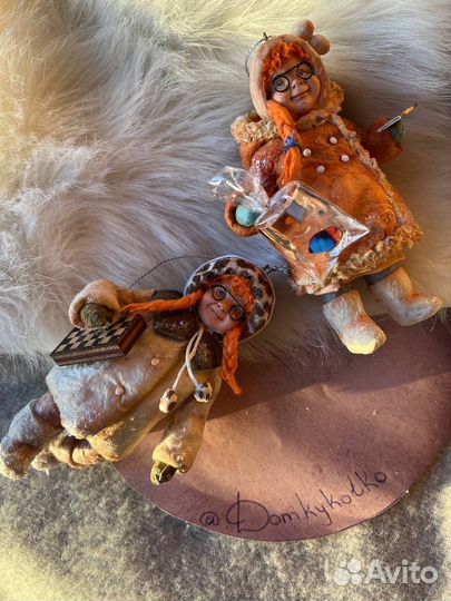 Ватные елочные игрушки СССР