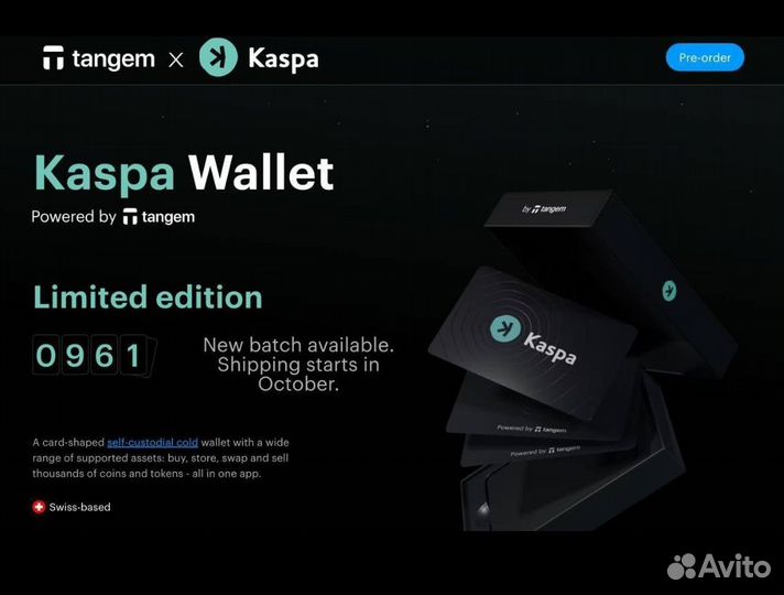 Tangem wallet 2.0 Kaspa