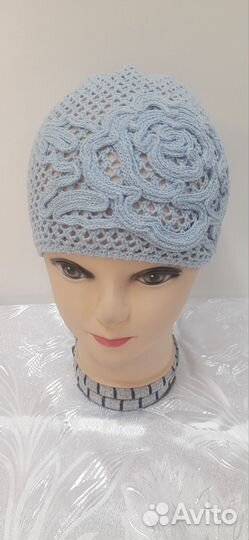 Ажурные берет, кепка, шапочка
