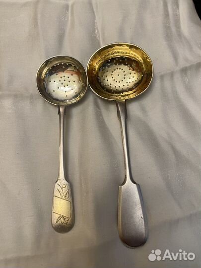 Серебро 84 пробы Сито для чая 19 век