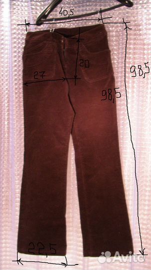 Джинсы вельветовые