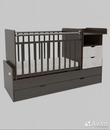 Детская кроватка трансформер с маятником