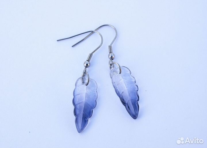 Серьги Листик