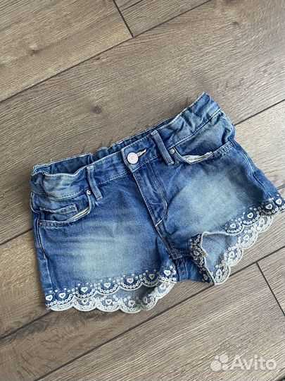 Полукомбинезон и шорты джинсовые 128 134