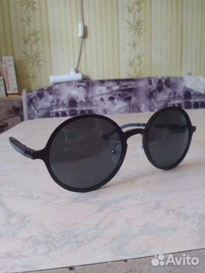 Солнцезащитные очки barcur,круглые,чёрные
