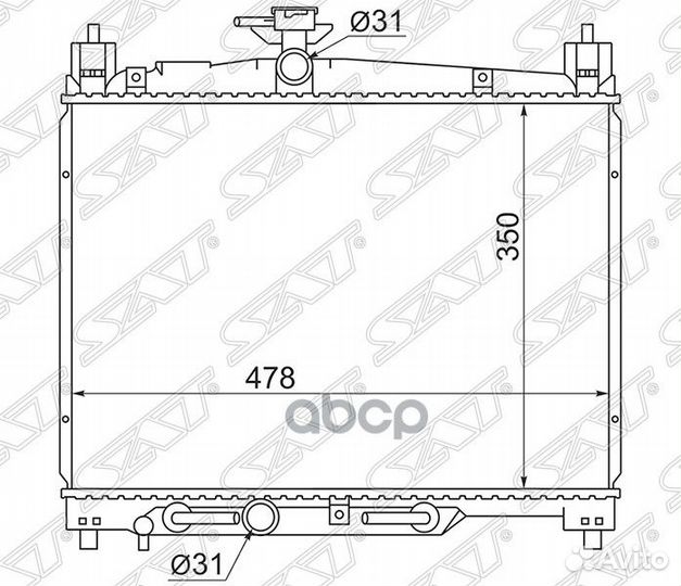 Радиатор Toyota Vitz 99-05 / Echo 99-05 / Platz