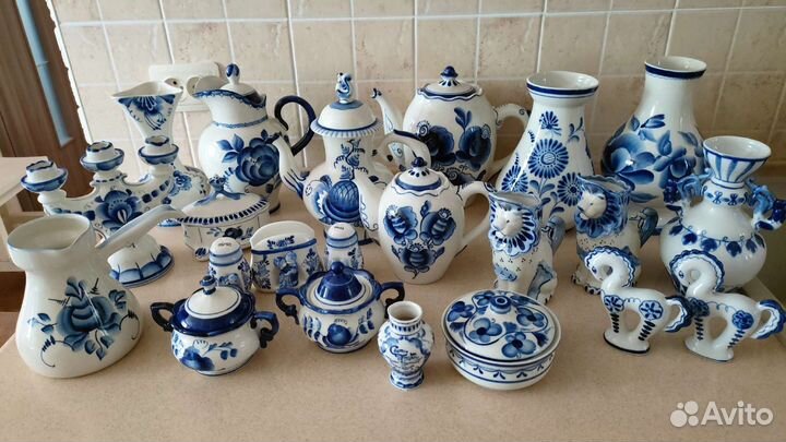 Фарфоровая посуда Гжель СССР