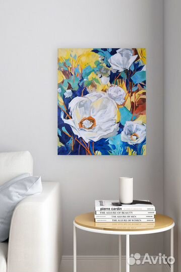 Белые цветы (Картина в наличии)