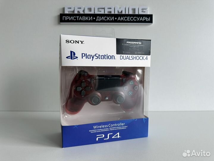 Геймпад для Sony PS4 прозрачно-красный новый