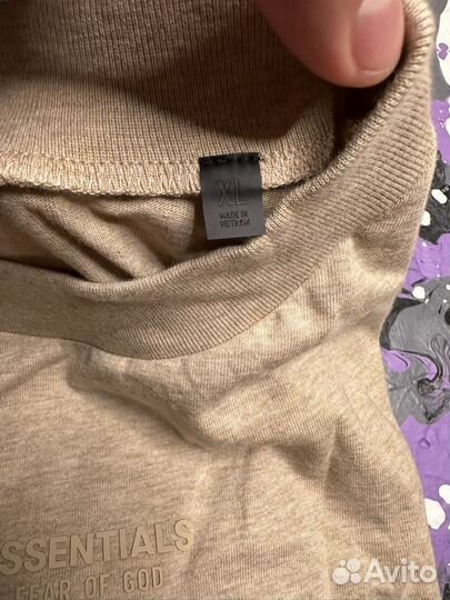 Fear of God Essentials LS Tee Gold Heather XL