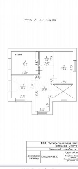 Коттедж 122 м² на участке 6 сот.