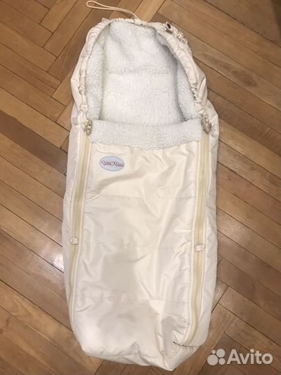 Зимний конверт на овчине в коляску/санки до 3 лет